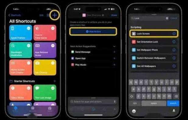 红坪镇苹果14锁屏维修店分享iPhone14升级iOS16.4后如何创建锁屏快捷方式 